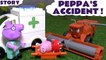 Duplo Peppa Pig has an Accident involving Disney Pixar Cars Frank and Thomas & Friends