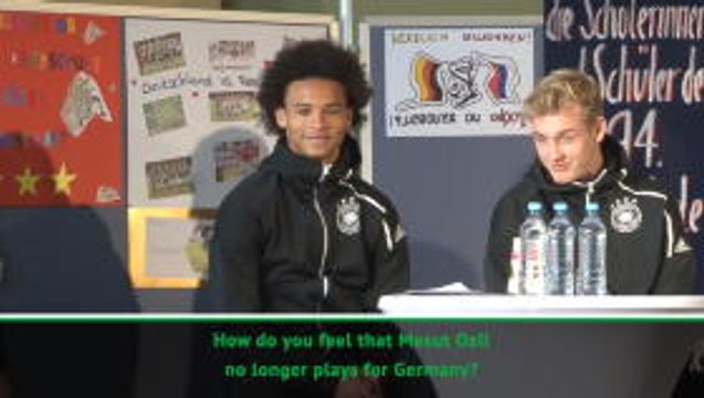 Germany's Leroy Sane stunned by cheeky Mesut Ozil question from child
