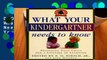 D.O.W.N.L.O.A.D [P.D.F] What Your Kindergartner Needs to Know: Preparing Your Child for a Lifetime