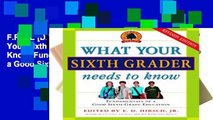 F.R.E.E [D.O.W.N.L.O.A.D] What Your Sixth Grader Needs to Know: Fundamentals of a Good Sixth-Grade
