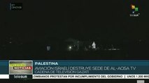 Israel destruye sede de canal de televisión en Gaza
