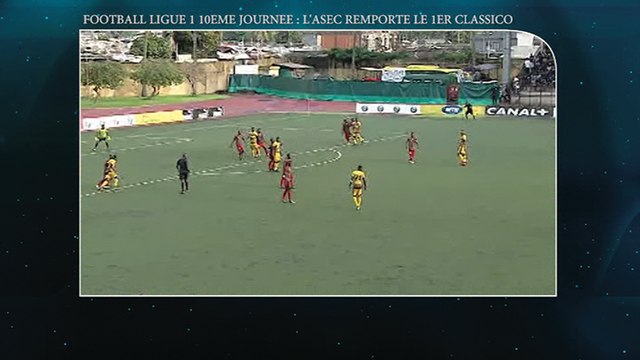 Football: 10 ème journée ligue 1 l'ASEC remporte le classico face a l'Africa sport