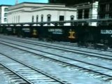 DD40AX diesel locomotives lead the Train