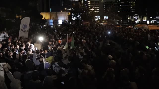 İsrail'in Gazze'ye Yönelik Saldırıları İstanbul'da Protesto Edildi