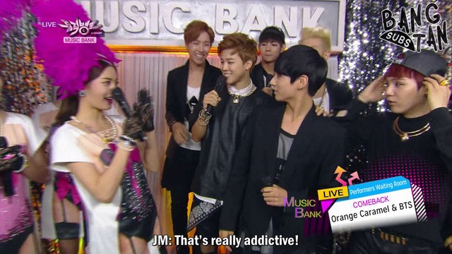 [ENG] 140822 Music Bank - BTS Performers Waiting Room