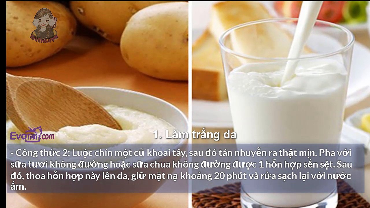3. Làm đẹp da - dưỡng da trắng hồng và trị mụn bằng các loại mặt nạ khoai tây