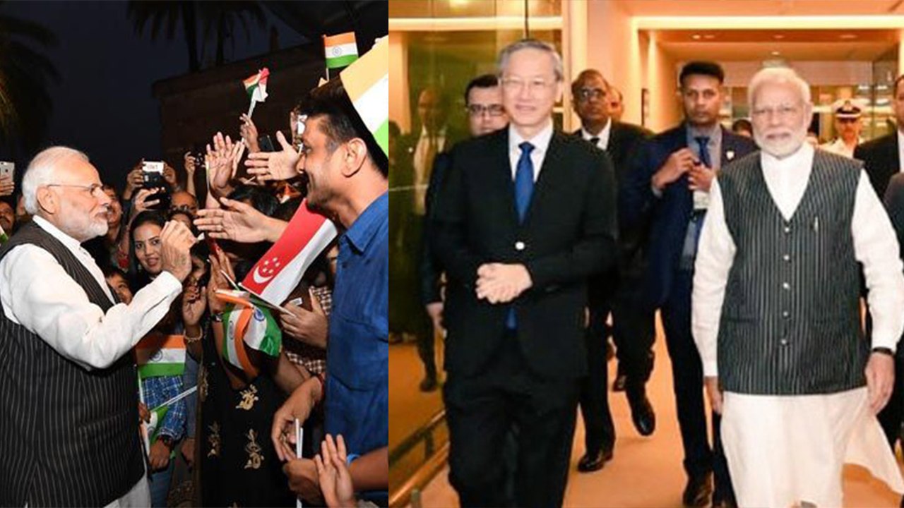 PM Modi arrives Singapore for 13th East Asian Submit | Oneindia News