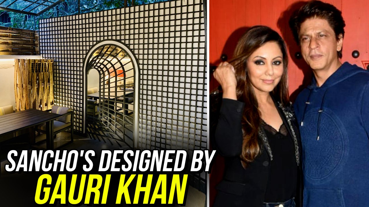 Shah Rukh Khan and Gauri Khan Pose Gracefully For Media At Gauri Khan Sanchos Restaurant