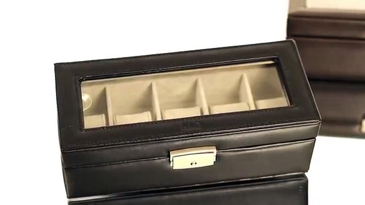 Personalized Royce 5-Slot Leather Watch Box