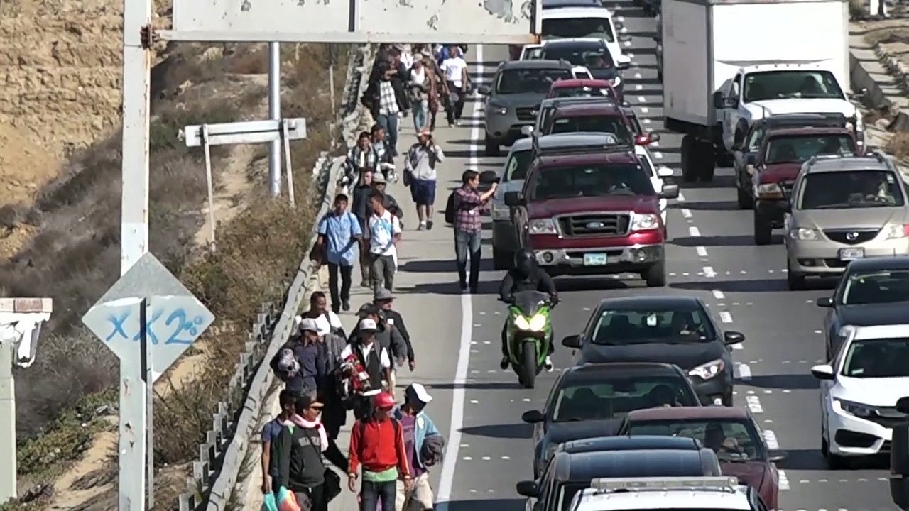Mexique: des migrants de la caravane arrivent à la frontière US