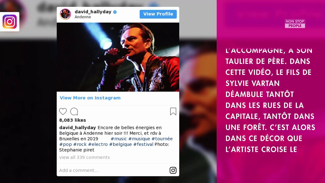 David Hallyday : découvrez son nouveau clip en hommage à Johnny