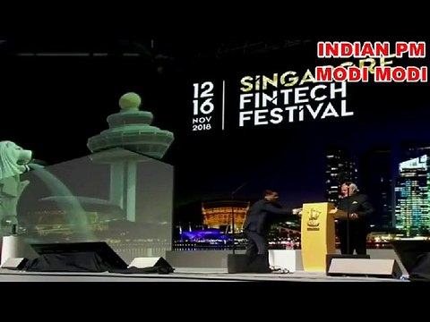 PM Narendra Modi in Singapore At Fintech Festival