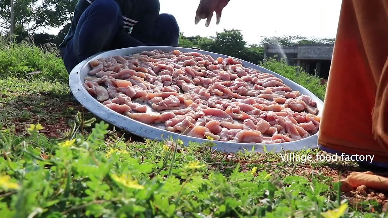 Finger CHICKEN!!! Chicken finger prepared by my Daddy ARUMUGAM - Village food factory