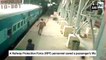 Watch: Man slips from train, RPF personnel saves him
