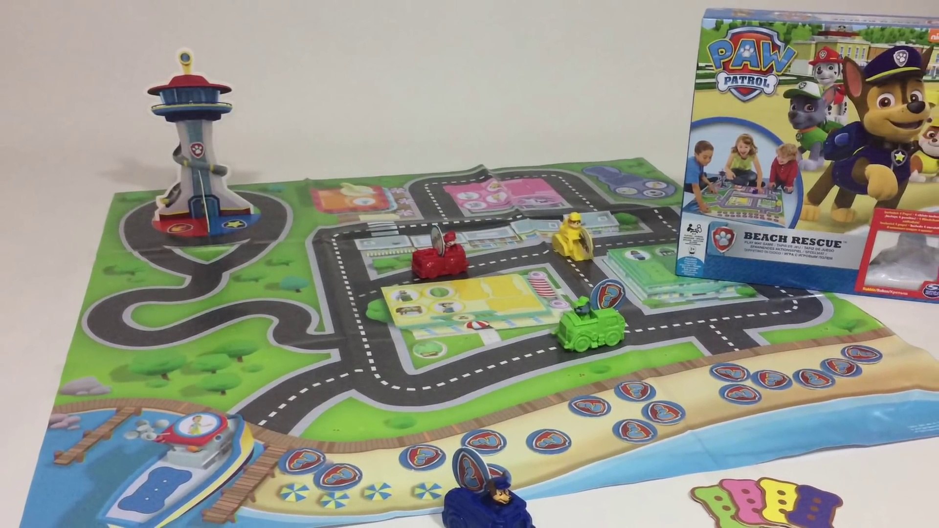 paw patrol beach rescue play mat game