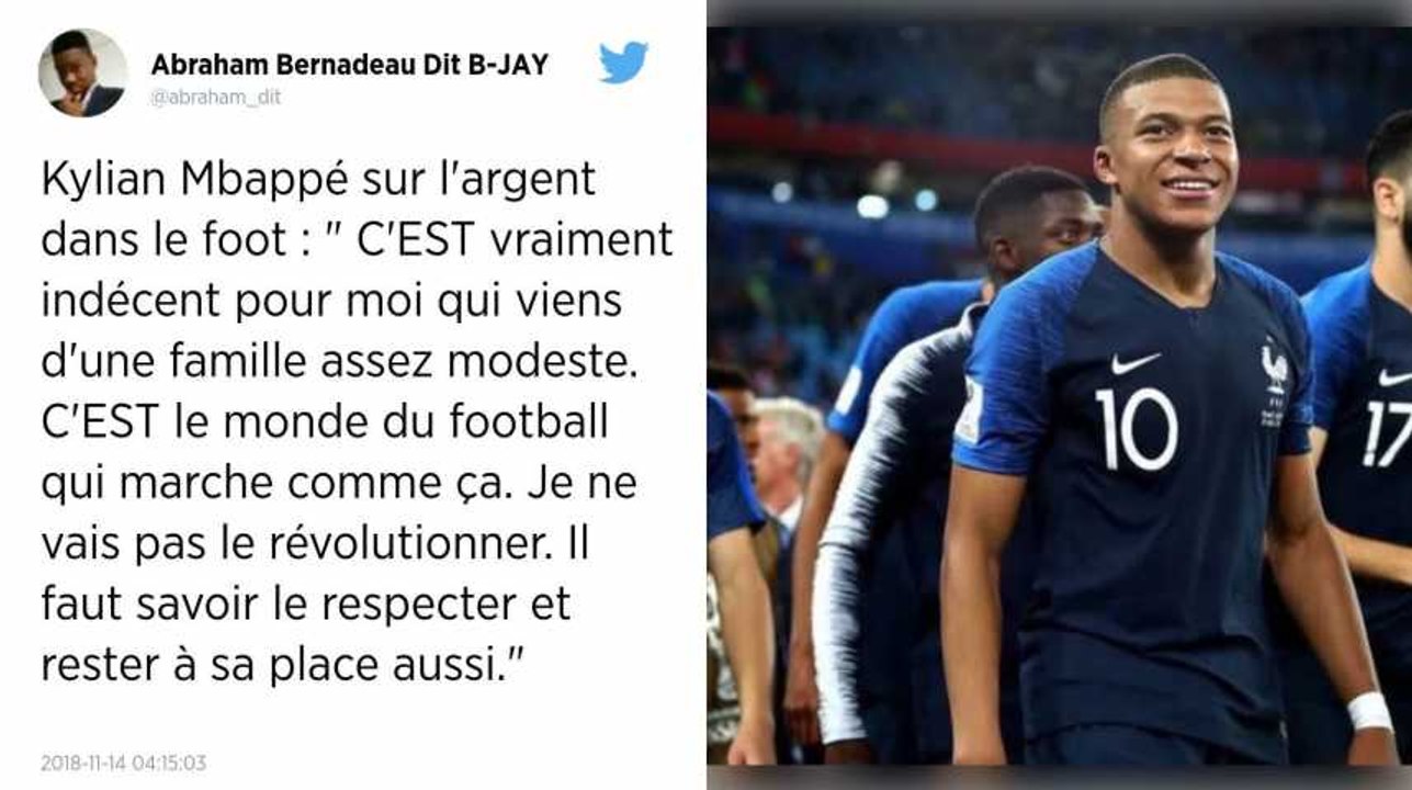 Kylian Mbappé et l’argent dans le football : "C’est vraiment indécent, mais c’est le marché"