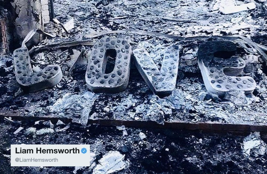 Liam Hemsworth zeigt Fotos seines abgebranntes Hauses
