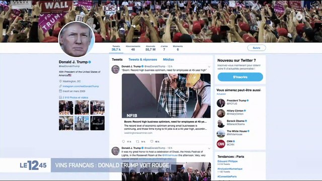 Vins français : Donald Trump voit rouge