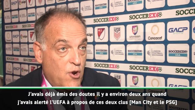 Football Leaks - Tebas : Pas surpris concernant le PSG et Manchester City