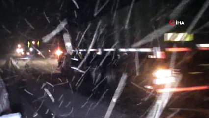 Konya-Antalya Karayolunda ulaşıma kar engeli