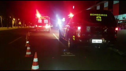 Ciclista fica inconsciente em colisão de trânsito na Av. Brasil