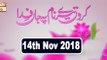 Karun Tere Naam Pe Jan Fida - 14th November 2018 - ARY Qtv