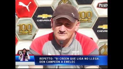 Pablo Repetto- “Si creen que Liga no llega, den campeón a Emelec”