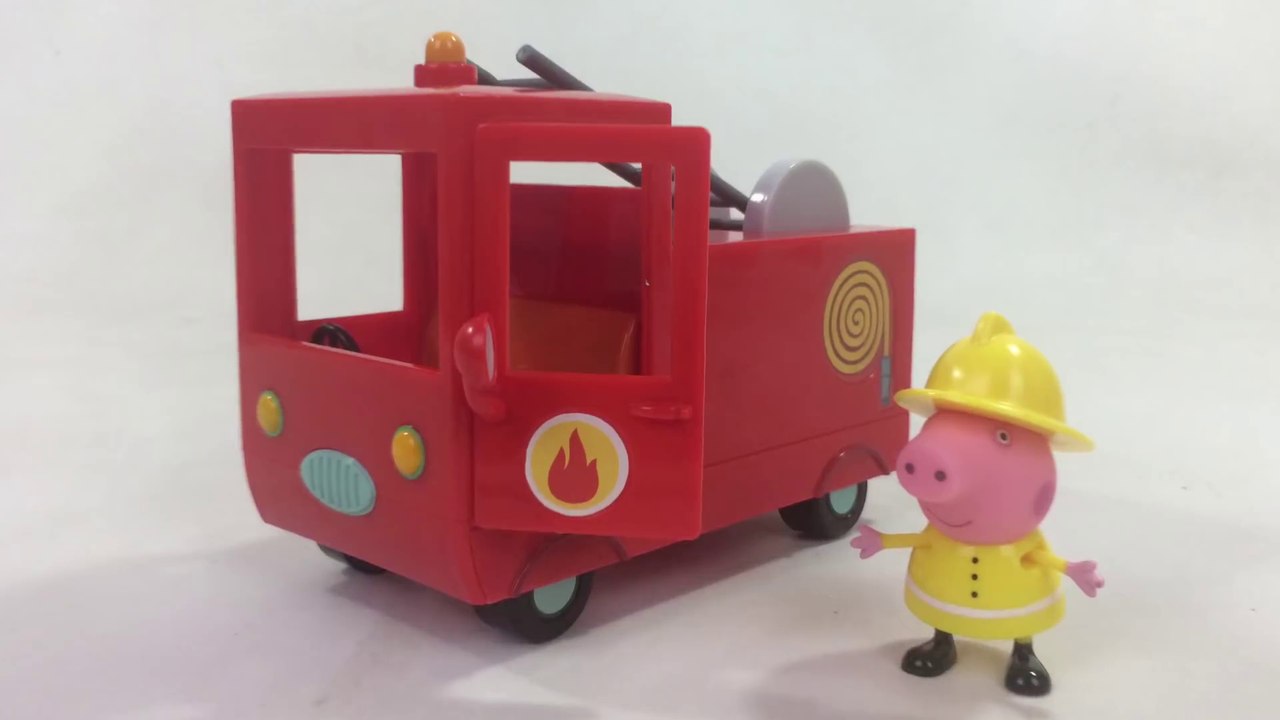  Peppa Pig Peppa Pig's Fire Engine w Fire Officer Peppa Figure || Keith's Toy Box