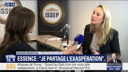 Carburants: Marion Maréchal dit "partager l'énervement général"