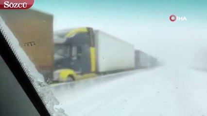 Rusya'da zincirleme kazada kamyon patladı