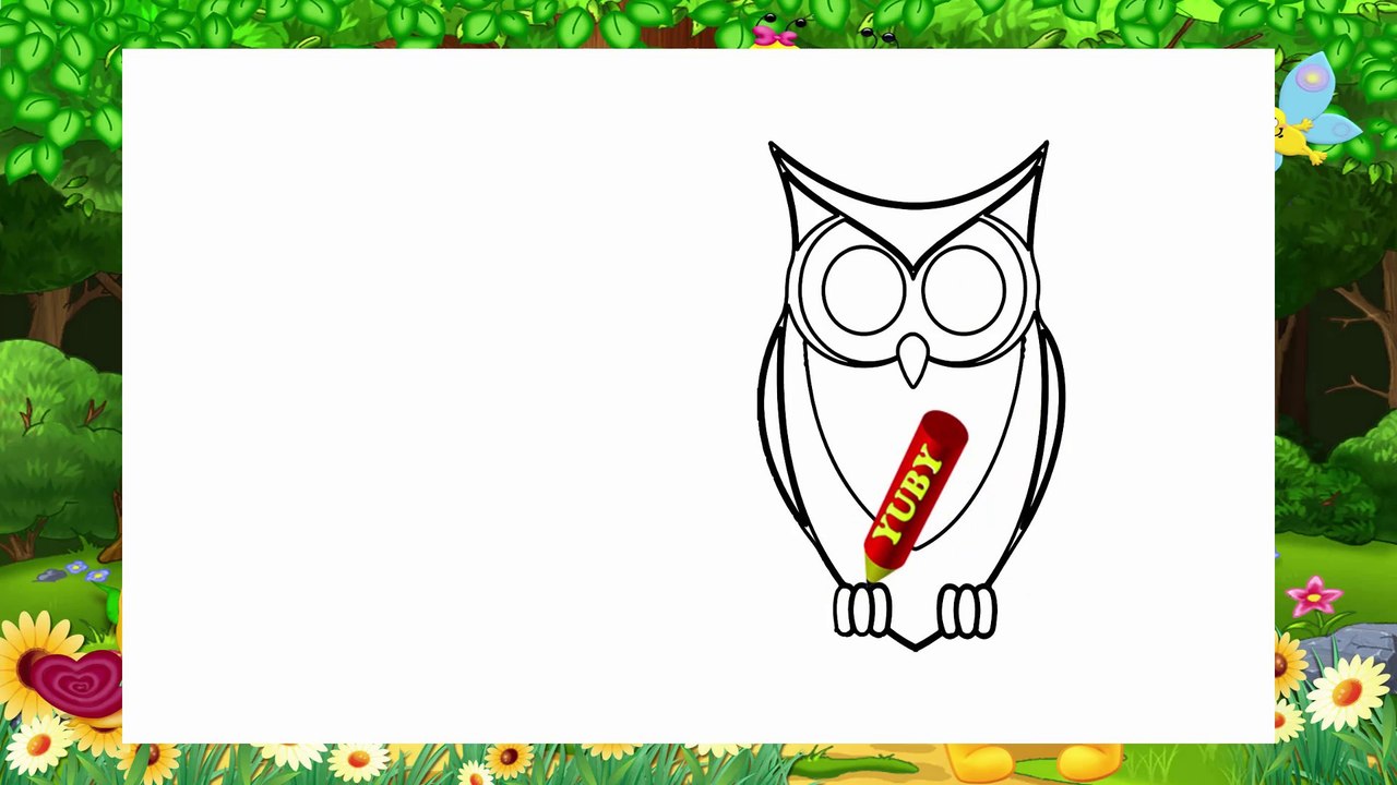 How to Draw A OWL - OWL  Coloring And  Drawing For Kids
