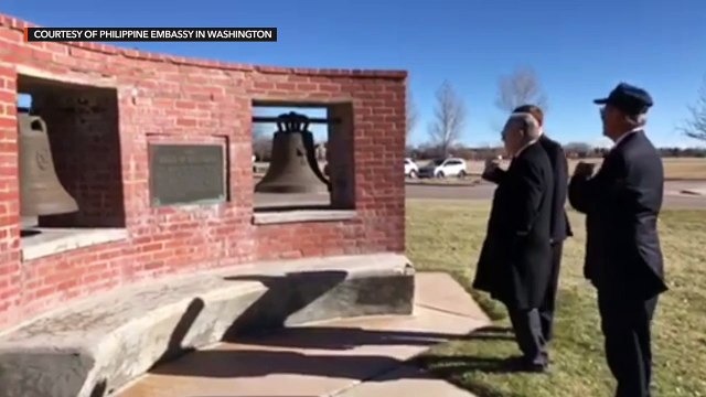 Balangiga Bells shown to Philippine Ambassador Romualdez