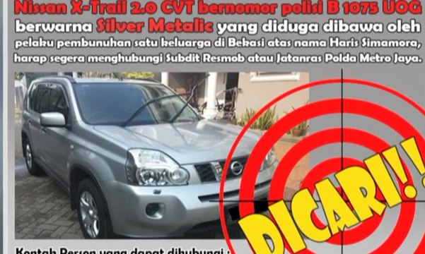 Lihat Mobil X-Trail B 1075 UOG? Segera Lapor Polisi
