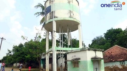 எப்போது வேணாலும் இடிந்து விழும் நீர் தேக்க தொட்டி-வீடியோ