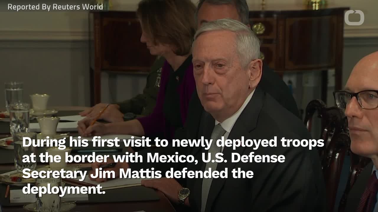 Mattis Visits Troops At U.S.-Mexico Border, Defends Deployment