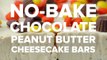 No-Bake Chocolate Peanut Butter Cheesecake Bars