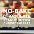 No-Bake Chocolate Peanut Butter Cheesecake Bars