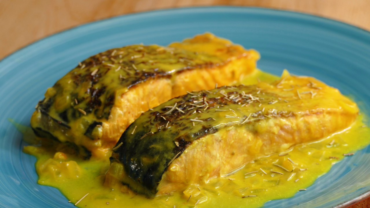 Salmon en salsa de naranja