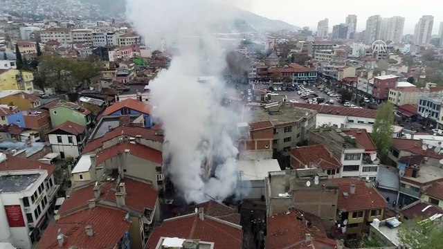 Kayhan Çarşısı bölgesinde yangın - BURSA
