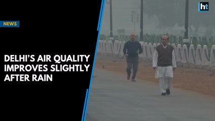 Delhi’s air quality improves slightly after rain
