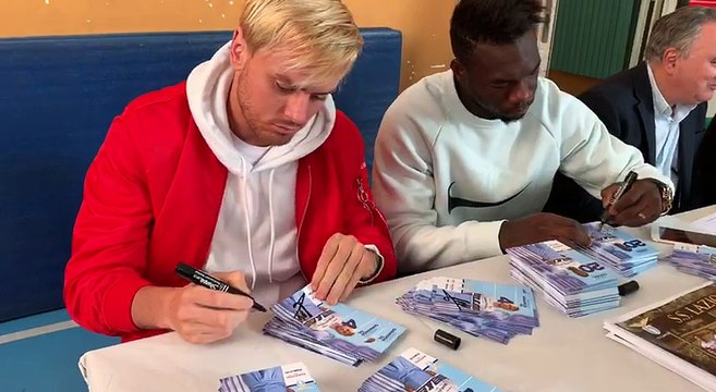 Patric, Caicedo e Rossi all'evento Lazio nelle Scuole all'Istituto Gentileschi di Roma