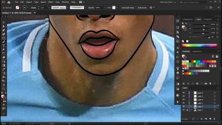 Leroy Sane | Draw Vector Portrait (Adobe Illustrator) //Speed Art