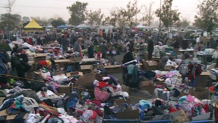 Californie: camper dans le froid après avoir fui l'incendie