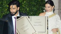 Deepika - Ranveer Wedding: DeepVeer sends Thank You card with sweets after marriage; Find Out | FilmiBeat