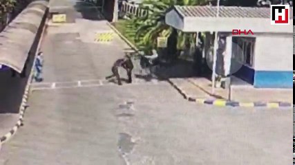 Güvenlik kamerasına yansıyan görüntüler ortaya çıktı