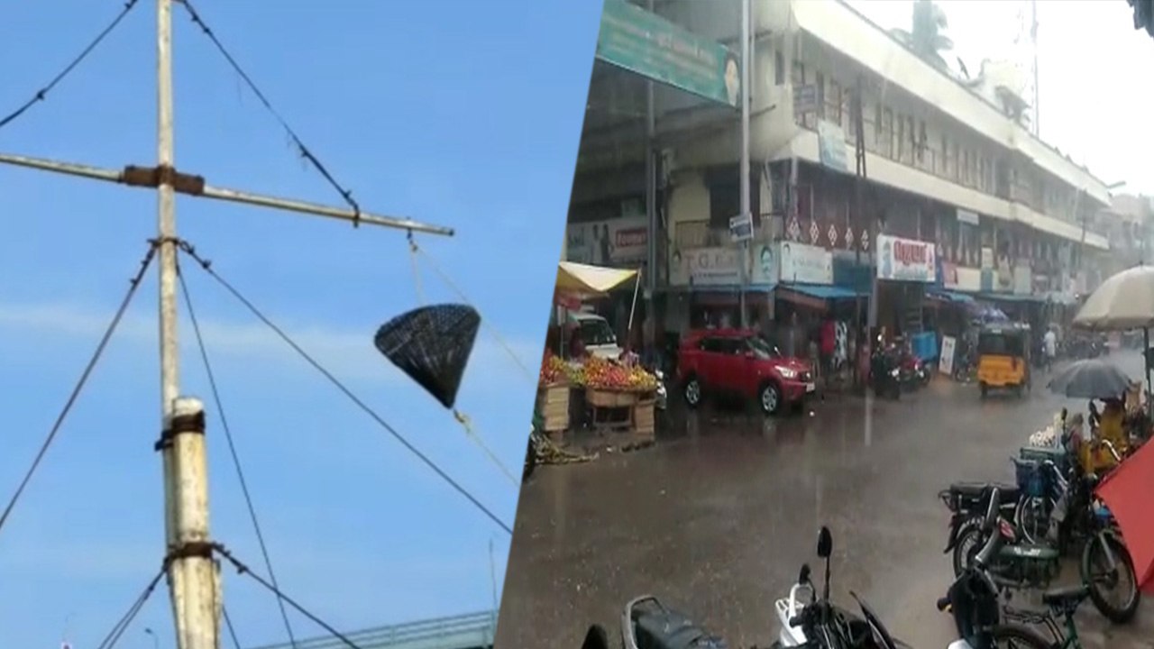 நாகை மாவட்டத்தில் வெளுத்து வாங்கும் மழை- வீடியோ