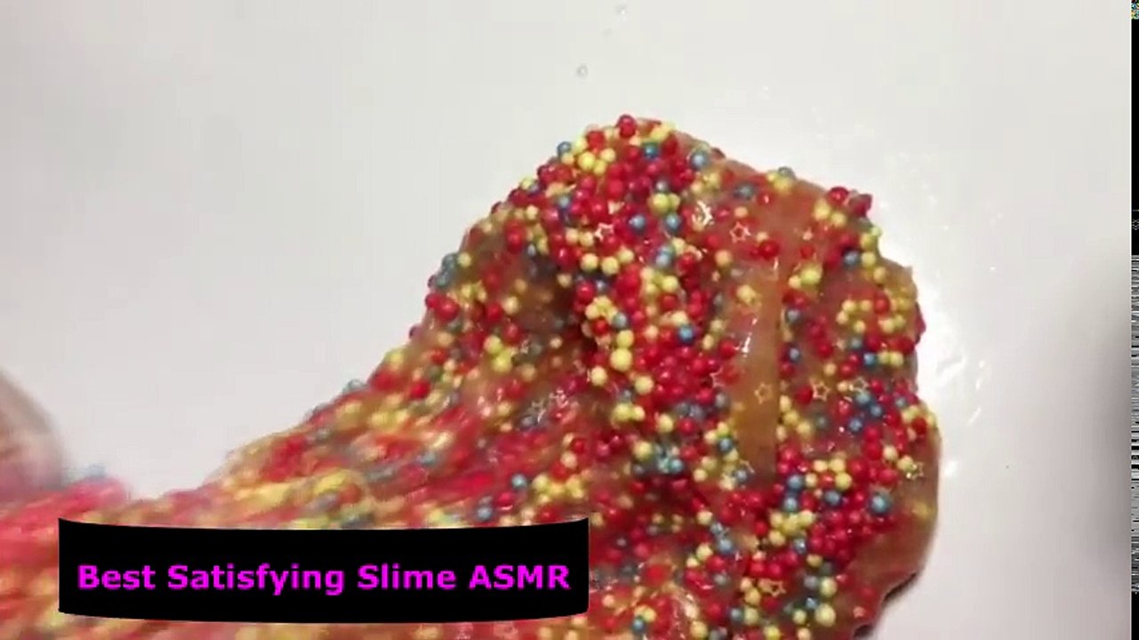 Satisfying Slime ASMR Video / Clear Glossy Slime Poking !!