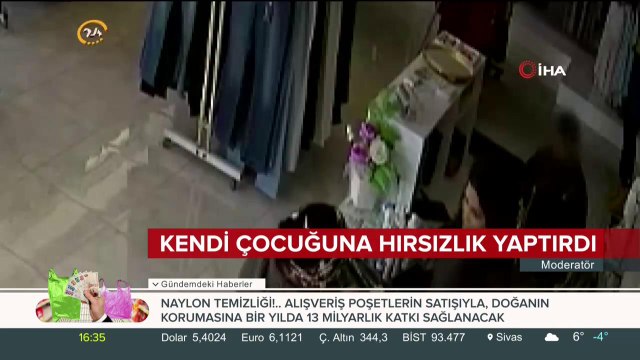 Kendi çocuğuna hırsızlık yaptırdı