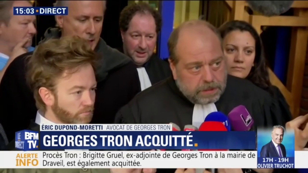 Georges Tron acquitté: "Nous espérons qu'une page se tourne", déclare son avocat Eric Dupond-Moretti