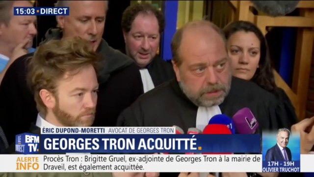 Georges Tron acquitté: Nous espérons qu'une page se tourne , déclare son avocat Eric Dupond-Moretti